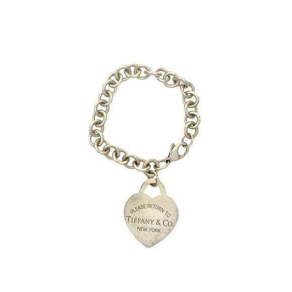 TIFFANY Authentic Silver Heart Charm Bracelet - Picture 4 of 5